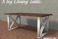 DIY X-Leg Dining Table Plans