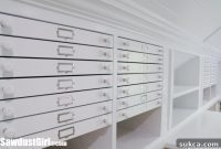 Map Drawers for Craft Room Storage