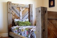 Vintage Barnwood Twin Bed Blueprints