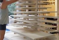 Vertical Cabinet Door Paint Drying Rack