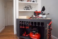 Rolling Workstation with Integrated Tool Storage