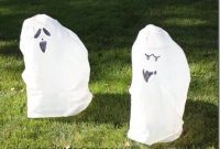 Kid-Approved Trash Bag Ghosts Simple Halloween DIY