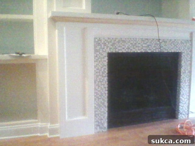 Courtneys Living Room Custom Builtins 4 fireplace surround