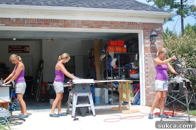 Courtneys Living Room Custom Builtins 5 courtney working