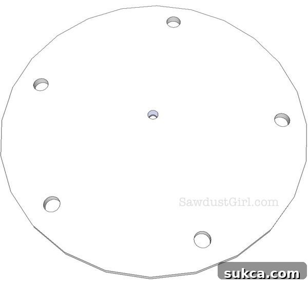 Lazy Susan Mechanism Holes Drilling Holes for Lazy Susan Mechanism