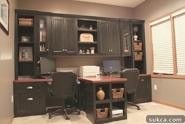 Completed DIY Home Office Project by a Reader