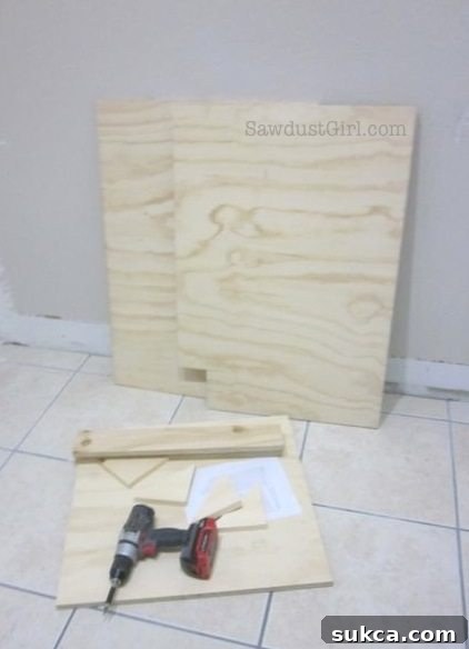 Assembling the frame of a laundry room cabinet