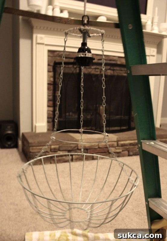 Adding a Mid-Level Ring diy project chandelier