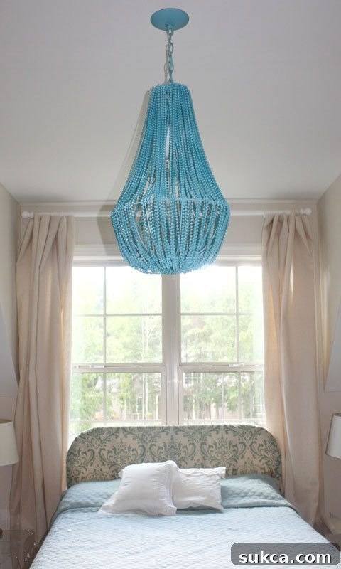 The Finished Beaded Chandelier how to make a beaded chandelier