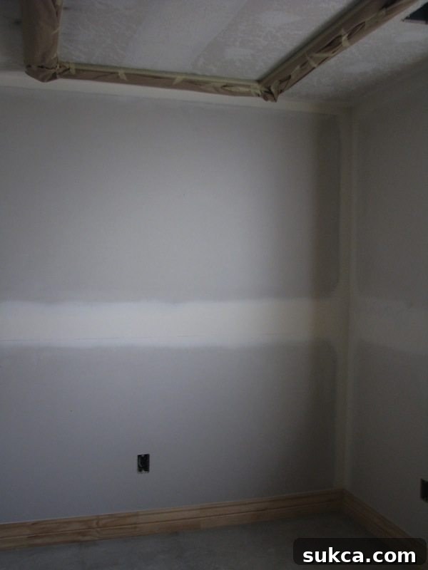 Bedroom before transformation with an old bunk bed structure