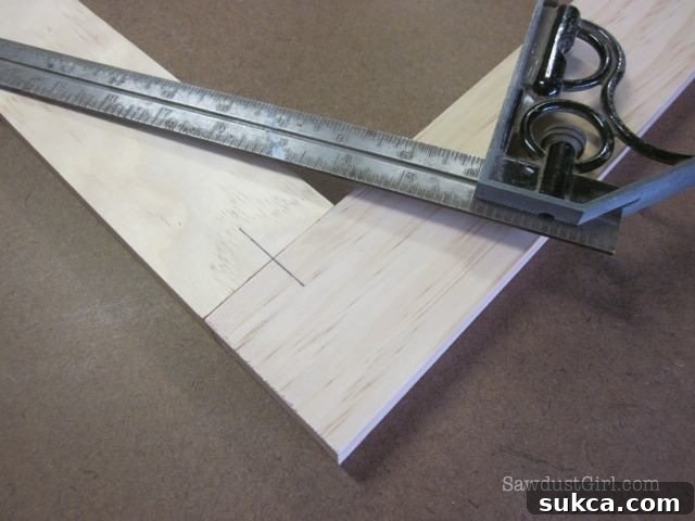 Aligning door parts and marking tenon locations