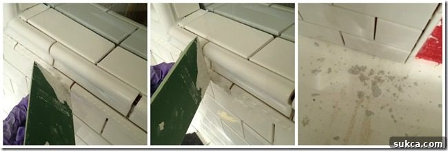 How to grout tile with a decorative profile.
