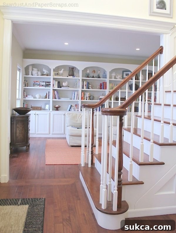 Elegant built-in library in Illinois home