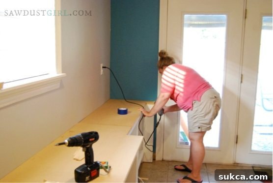 Ensuring a perfect fit with the MDF dry fit Dry fitting MDF panels before final installation for office countertop