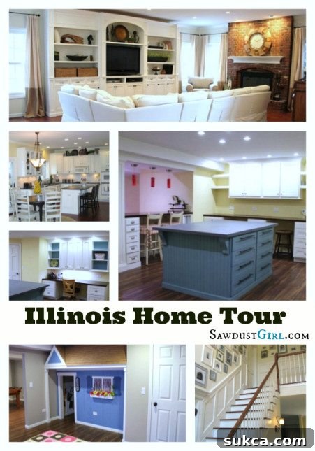 Exterior shot of Sawdust Girl's beautifully renovated Illinois house, showcasing a prior successful home renovation project.