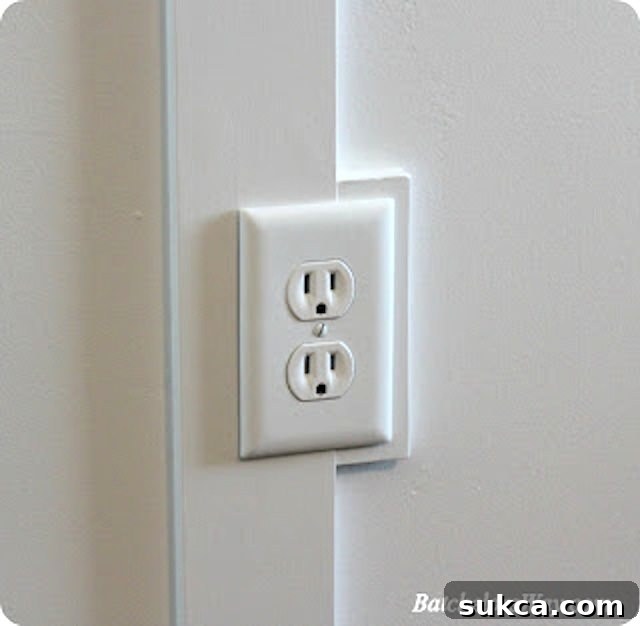 Final look of Board and Batten with extended outlet Board and Batten Outlet tutorial final look