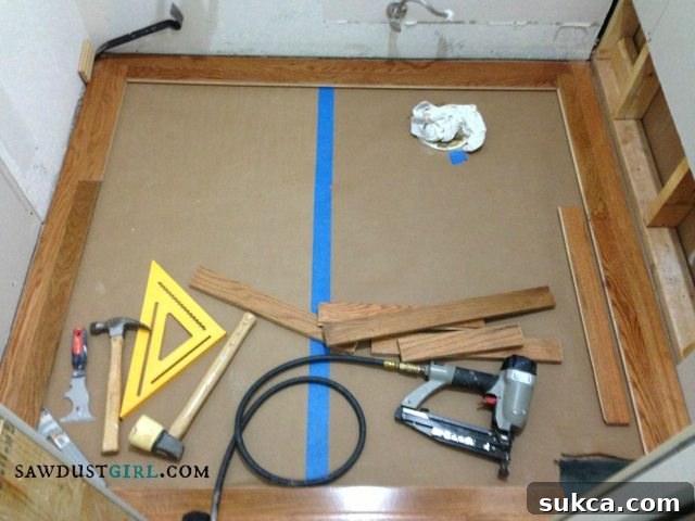 Laying the Border for Patterned Wood Floors