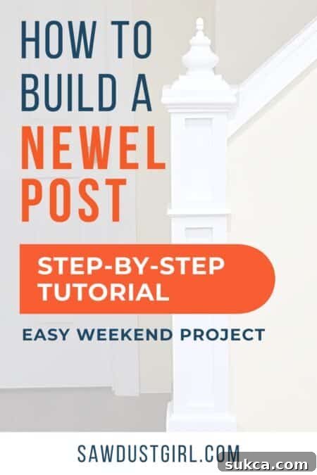 How to build a decorative newel post for stair half wall