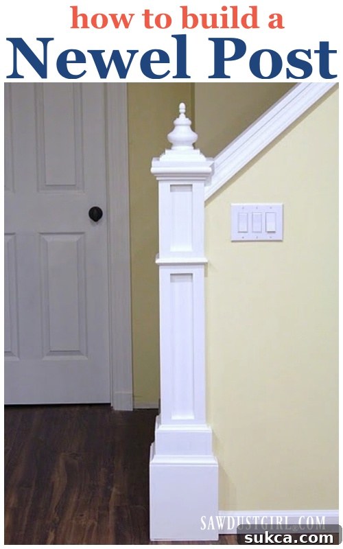 How to build a newel post for a half wall