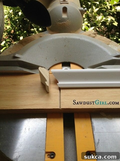 Mitered return pieces ready for installation