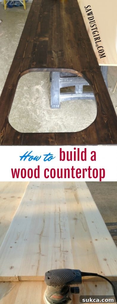 How to build a wood countertop final project