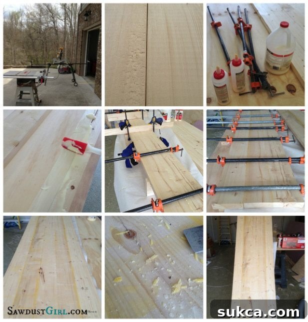 How to build a wood countertop by joining planks