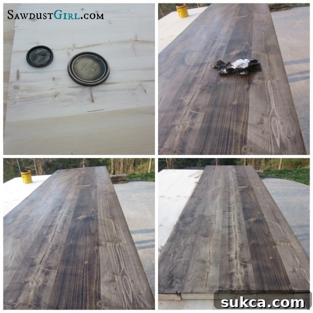 How to build a wood countertop with layered staining