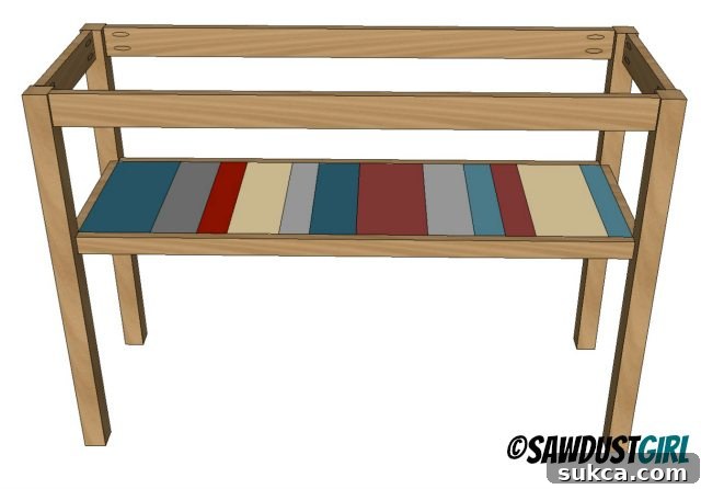 DIY Dual Tone Accent Table 8 console table free plans and tutorial