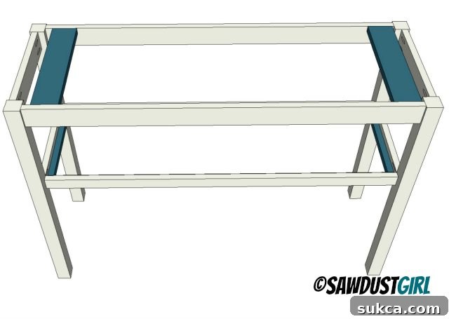 DIY Dual Tone Accent Table 9 console table free plans and tutorial