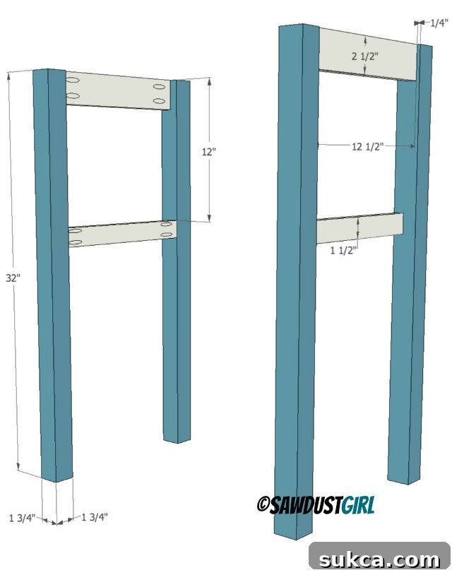 DIY Dual Tone Accent Table 3 console table free plans and tutorial