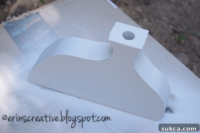How to Make a Whimsical Wooden Vase - Base Coat White