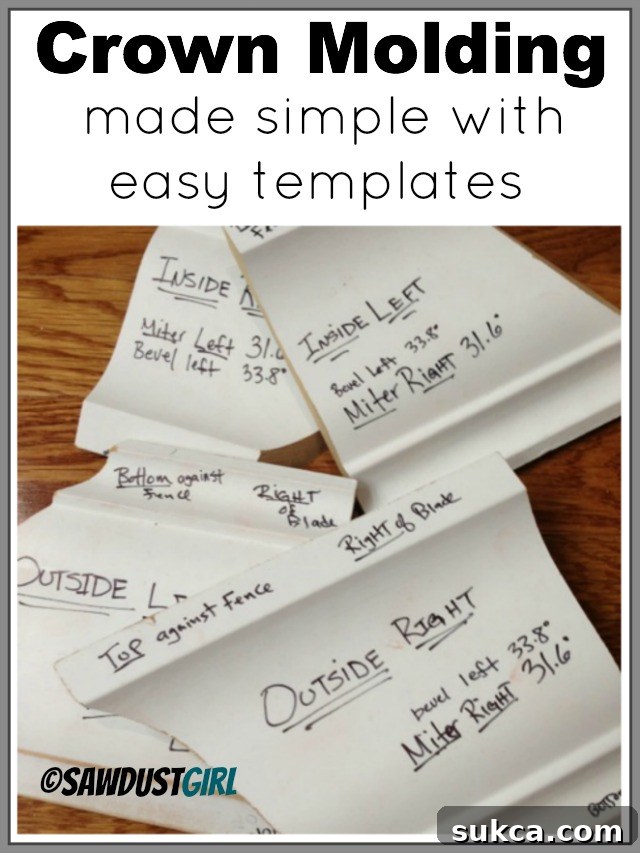 Make cutting crown moulding easy using templates.