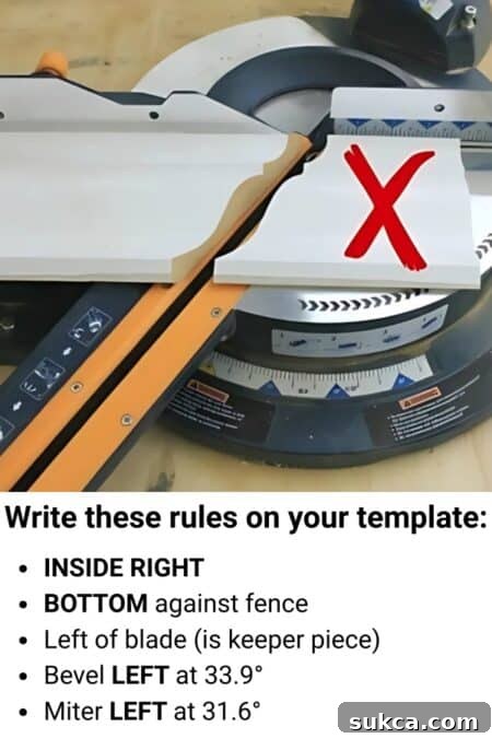 Inside Right Crown Molding Template