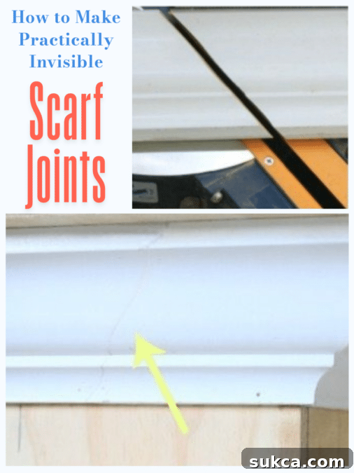 Wood filler and paint make scarf joints disappear.