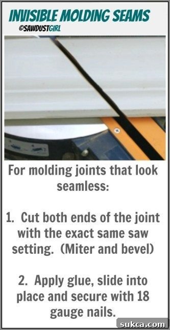 invisible crown molding seams