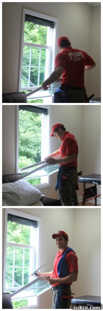 Professional window cleaner at work how to keep windows clean longer