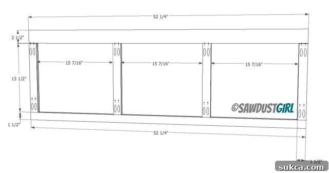 Platform storage bed plans detailing front faceframe construction