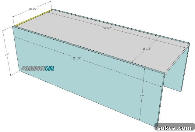 Assembling the Center Section for the Trundle Center section of Queen platform bed frame for trundle storage