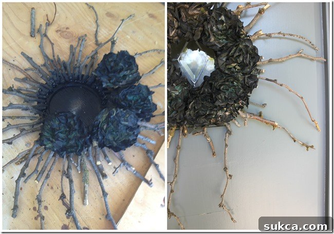 Spookey_Halloween_Stick_Wreath_1 Spookey Halloween Stick Wreath with Flowers