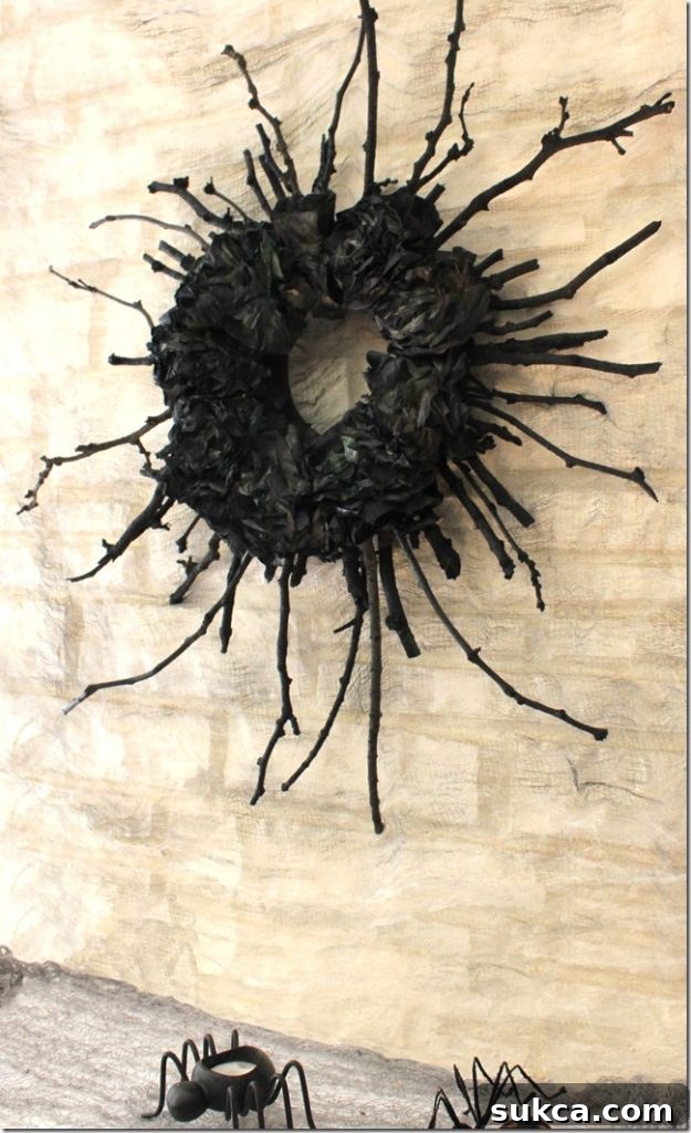 Halloween Wreath 2 Halloween Wreath Displayed