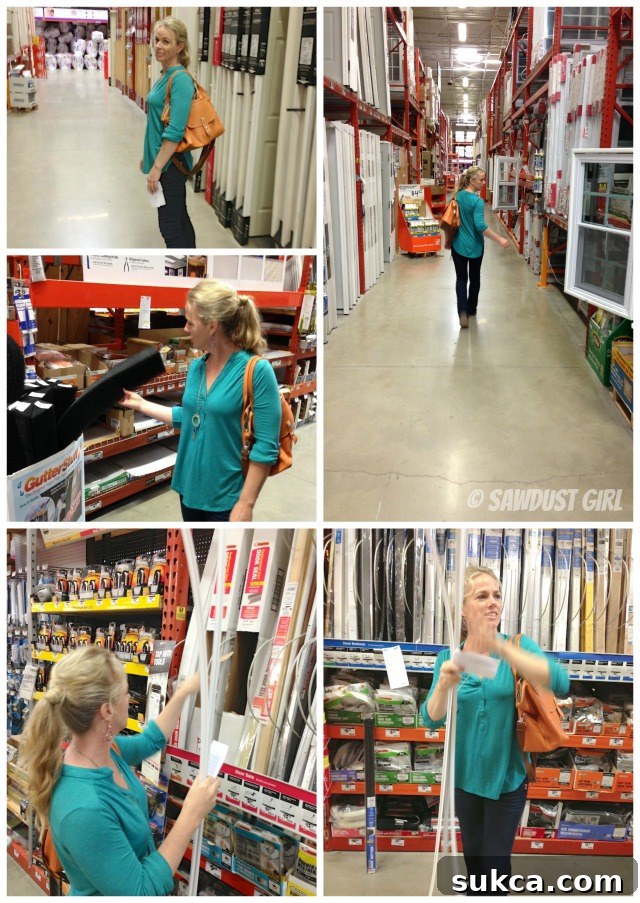 Shopping for home weatherization supplies at Home Depot