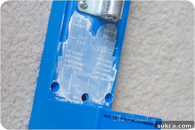 Easy use of Pocket Hole Jig after simple modification. Enhanced visibility for all settings.