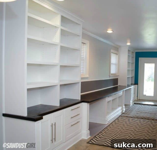 Built-in Office Furniture Built-in Office Cabinets https://sawdustdiaries.com