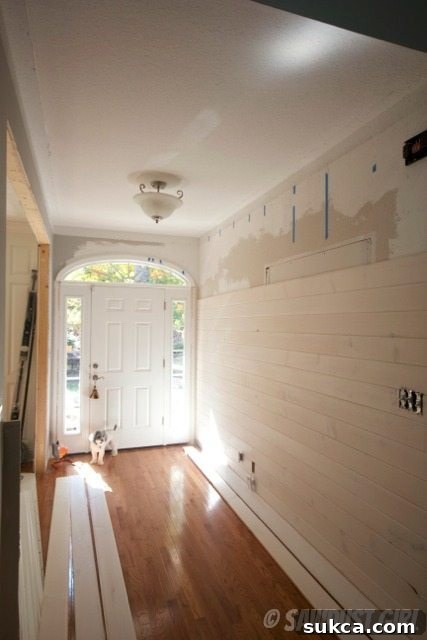 Plank wall