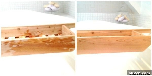 Cedar Bath Caddy: Wet and Dry Durability Test