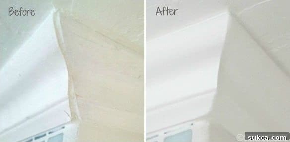 Crown Molding Gap Before Fix Crown molding gap before fix