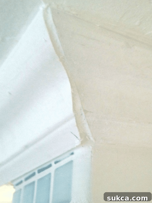 Before the Fix Crown molding gap before fix