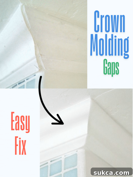 Seamless Crown Molding Finish Easily fix gaps in crown molding