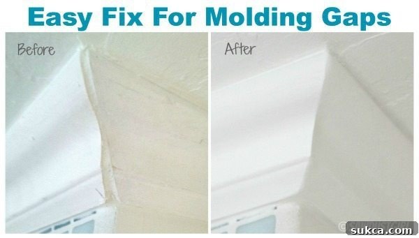 Easy Trim and Molding Gap Fix Super easy way to fix gaps in trim and molding!