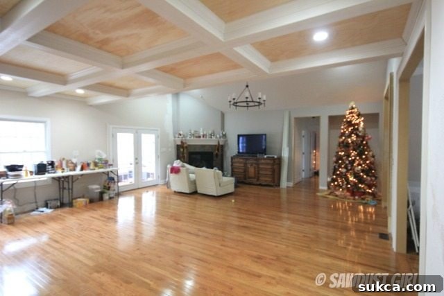 Box-Beam Ceiling Kitchen Remodel Kitchen remodel featuring a stunning box-beam ceiling